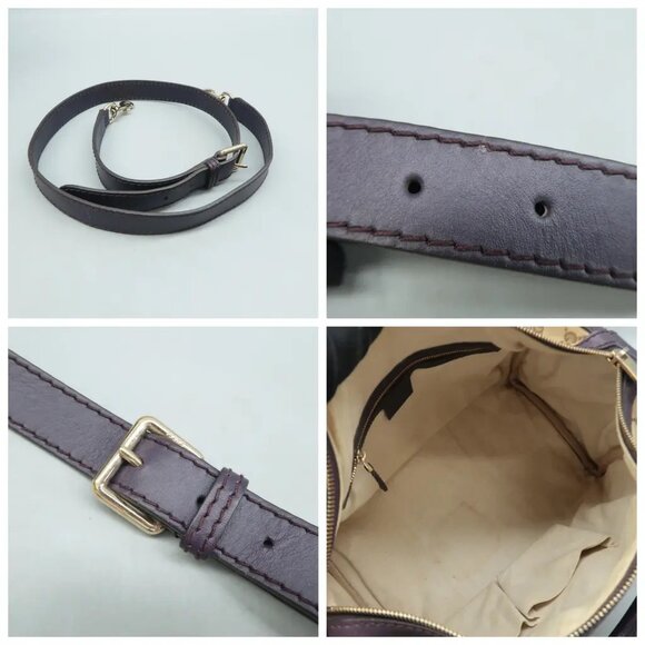 100% Authentic GUCCI Boston Brown GG Canvas Satchel 571-091824 - Picture 10 of 12